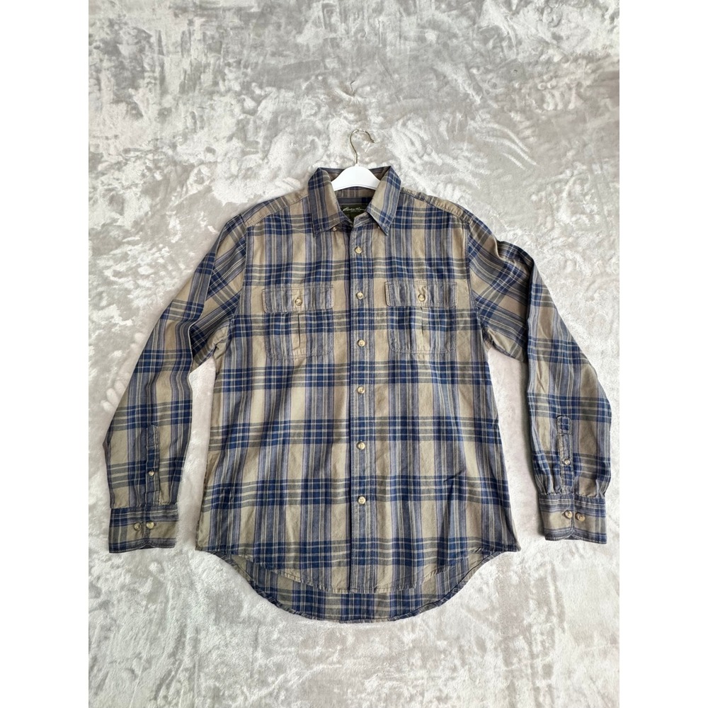Eddie Bauer Mens Plaid Button Down Long Sleeve Casual Shirt - M Medium